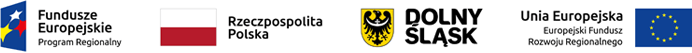 Logotypy: Fundusze Europejskie, Rzeczpospolita Polska, Dolny Śląsk, Unia Europejska